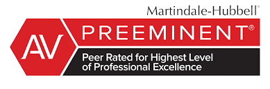 Martindale-Hubbell AV Preeminent Peer Rated for Highest Level of Professional Excellence.